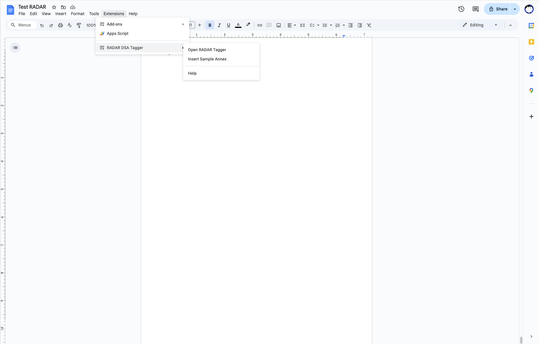 Google Docs Add-On Screenshot 1