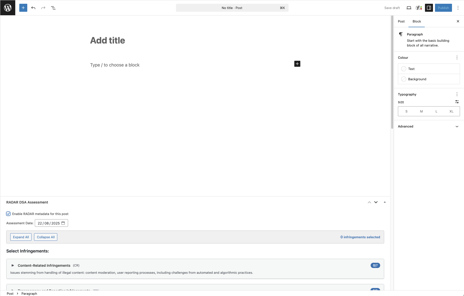 WordPress Plugin Screenshot 1